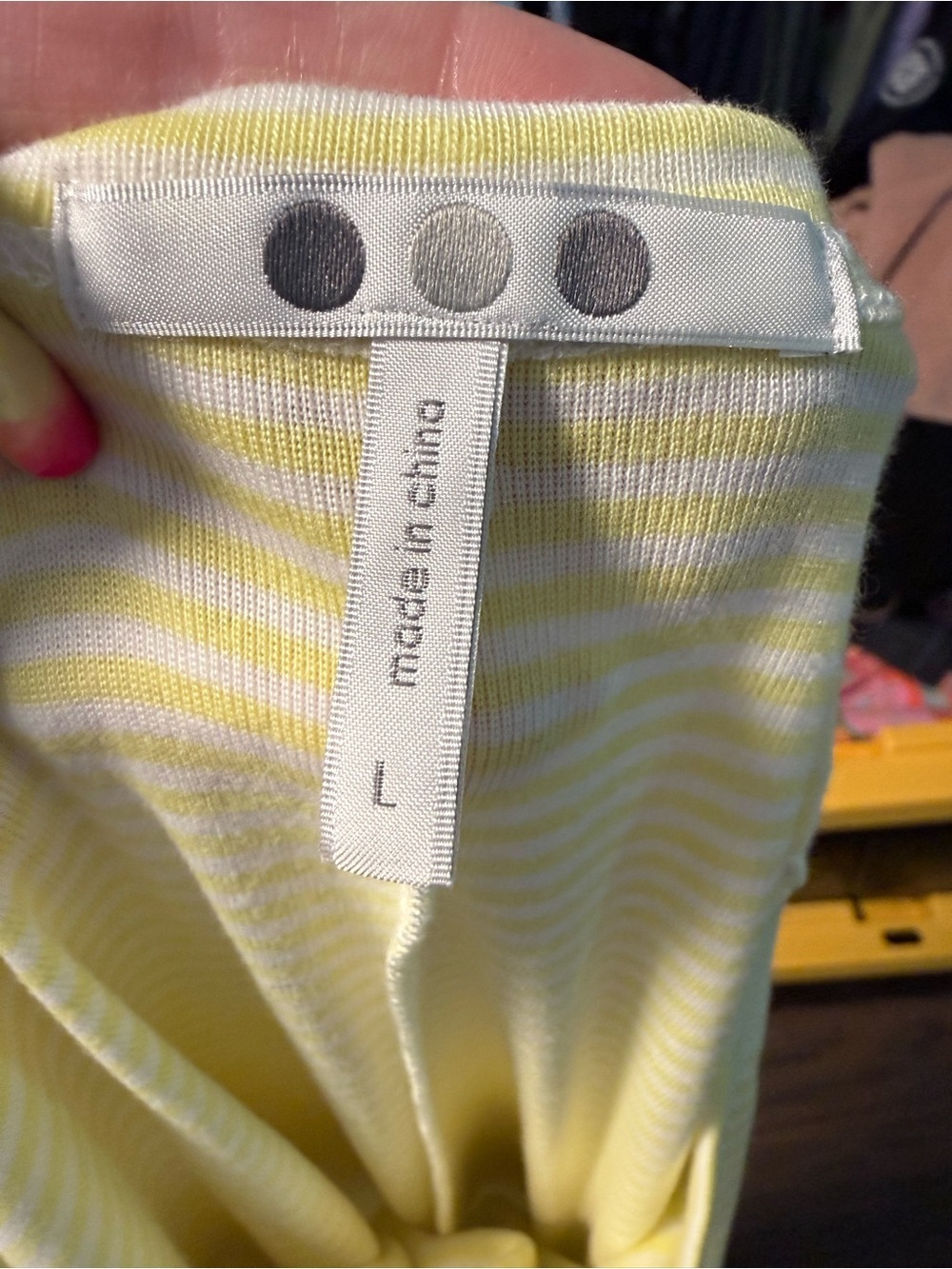 Three Dots Yellow & White Striped Midi Dress 🌼 | 100% Cotton | Size Large | NWOT - Picture 5 of 6
